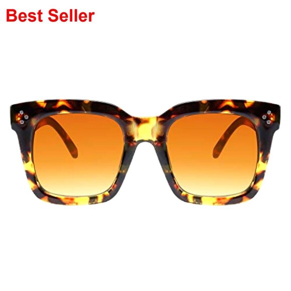 Vintage Butterfly Square Sunglasses Gradient Lens UV400 Protection main image 6